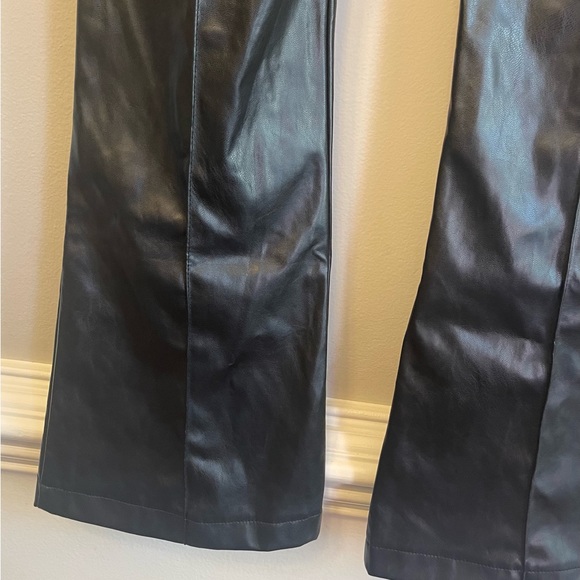 Princess Polly Faux Leather Flare Leg Pants - Picture 4 of 6